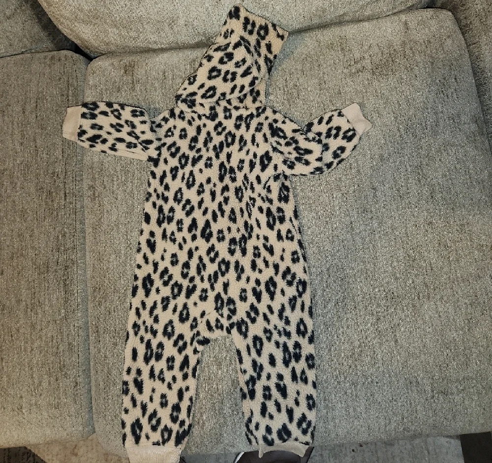 Carter's Black and Cream Animal Print Footie